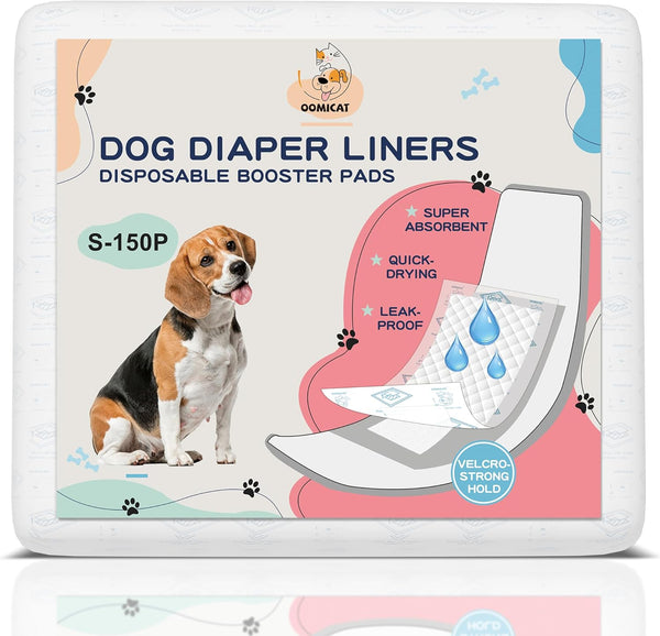 Dog Diapers Liners, 150 Ct, Super Absorbent Booster Pads for Male Dog