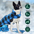 Kuoser Dog Winter Coat, Windproof Fleece Jacket, British Style Plaid Cold Weather Vest for Small Dogs