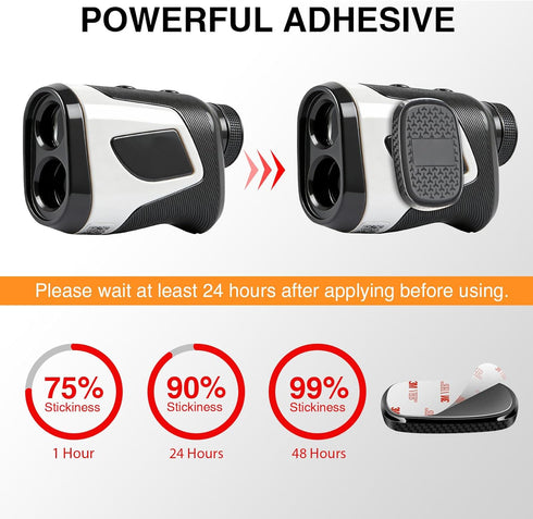 FEUNLEM Golf Rangefinder Magnetic Holder Mount, Range Finder Accessories with Strong Magnet for Golf Cart, Adhesive