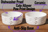 Ceramic Dog Bowl Set with Anti-Slip Rings - 5" Round x 2" Tall Set of 2 Ceramic Dog Bowls for Small Dogs - Small Dog Bowls - Dog Food and Water Bowl - White Dog Food Bowls - Dog Bowls Small Size Dog