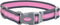 Coastal Pet Pro Reflective Adjustable Dog Collar - Bright Pink with Grey, 1" x 14-20"