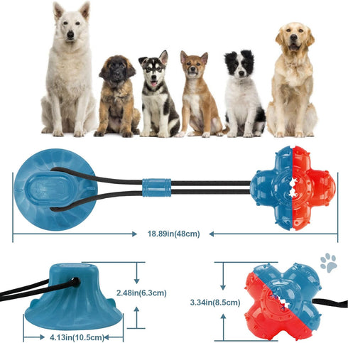 Occupiedpet (1, Dog Suction Cup Toy, Suction Cup Dog Toy Tug of War Food Dispensing Ball Play and Exercise Activity