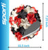 Sporti Flower Swim Cap for Women - Stylish Heavy-Duty Rubber Hair Protection for Water Enthusiasts