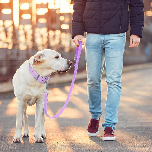 Waterproof Dog Leash for Medium Large Dogs, Standard with 2 Hooks, Adjustable Lengths for Safety, Durable Odor Proof