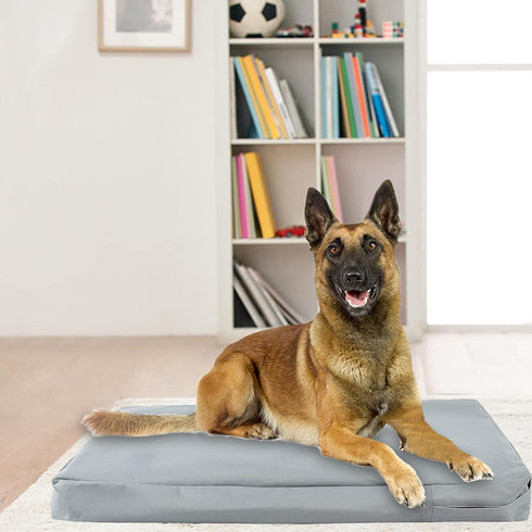 Waterproof Dog Bed Cover with Zipper - Oxford Dog Crate Pad Cover, Washable Replacement for Hair Removal (Gray #1,