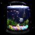 Oubest Fish Tank Decorations - 300Pc Glow in The Dark Aquarium Stones, 1.4cm for Fish Turtle Tank
