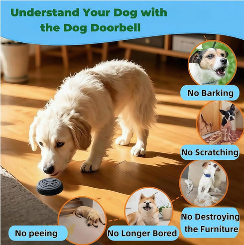 Tosnyr Colorful Doggy Door Bell Wireless, Potty Training Bells for Dogs and Dog Bells to Go Outside, Puppy Clicker