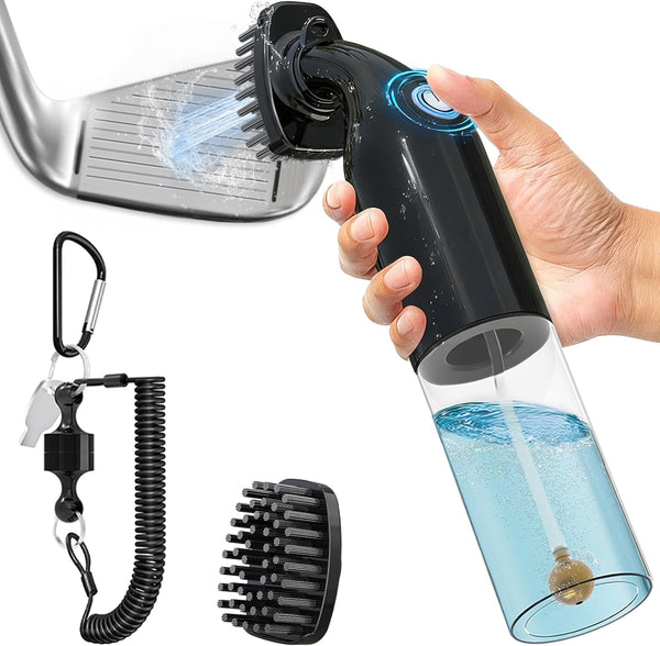 Kiss Core Electric Golf Club Cleaner Brush: AA Battery Powered for Effortless