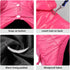 LESYPET Warm Dog Coats for Small Dogs, Waterproof Winter Puffer Jacket, Pink XXL