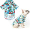EXPAWLORER Dog Hawaiian Shirt - Breathable Polo T-Shirts with Floral Pattern for Small Medium Large Dogs