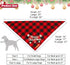 ADOGGYGO 2 Pack Christmas Dog Plaid Bandana Triangle Bib Set, Scarf Accessories for Medium Large Dogs