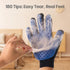 Pet Hair Remover Glove, Blue, Gentle Grooming Mitt for Dogs & Cats with Long & Short Fur