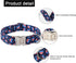 MR. CHUBBYFACE Spring Summer Dog Collar, Cute Heart Flag Design for Small Medium Large Dogs, Size L