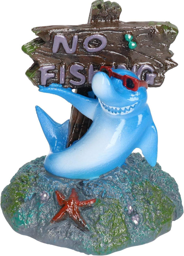 Blue Ribbon PET Products EE-380 Exotic Environments Cool Shark No Fishing Sign