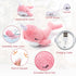 Mity Rain 2 in 1 Interactive Dog Toys, Plush Squeaky Fish Toy, Rechargeable Wiggly Pink for Small Medium Large Dogs