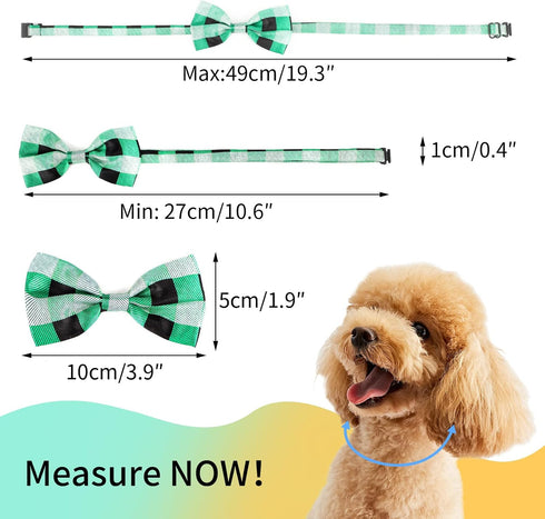 Segarty 10 PCS Bulk Dog Bow Ties with Adjustable Collar, Grooming Bowknot for Pet Photography Gifts
