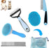 Generic 6-in-1 Set Loving PETS Dog Grooming Kit - Self Cleaning Slicker Brush, Dematting Rake, Steel Comb, Flea Comb