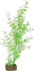 GloFish Plant Aquarium Décor - Large Green and White, Fluorescent Under Blue LED Light