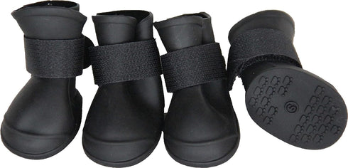 Pet Life All-Terrain Protective Rubber Dog Booties - Waterproof Dog Shoes Set of 4 for Year-Round Usage