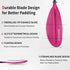 Kayak Paddle with Aluminum Shaft, Nylon Blades, Adjustable 3 Piece Oars, 220-240cm/86-94 Inches, Black/Rose/Teal