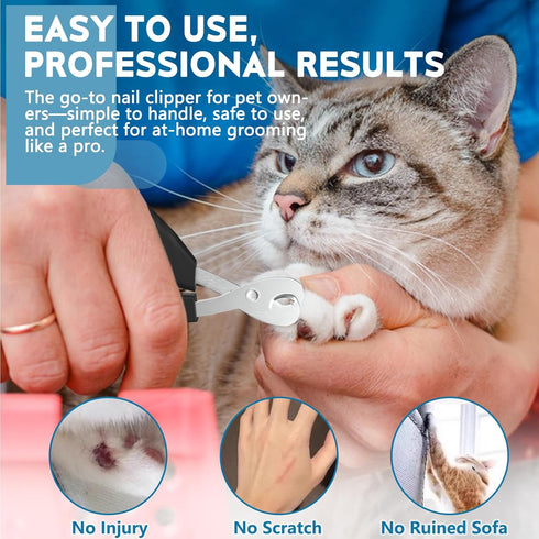 FJCTER Trimmer Cat Nail Clippers, Professional Pet Claw Clippers for Indoor Cats, Kittens, Small Dogs, Puppys, Birds