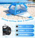 Dsquu Baby Beach Tent Solar Cooling Fan, Anti-UV Toddler Beach Tent Sun Shelter Portable Travel Fan Beach Shade Tent