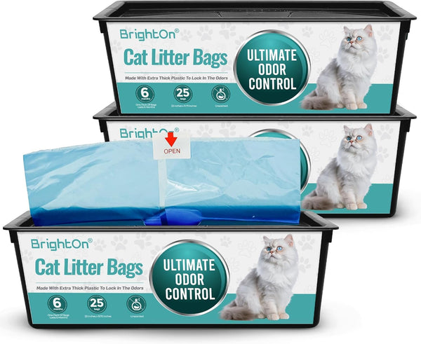 BrightOn Litter Bag Refill Roll for Genie Easy Roll Litter Bin, Ultimate Odor