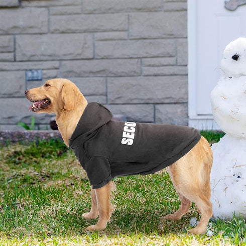 BINGPET Security Dog Hoodies, Puppy Sweater, Cold Weather Dog Coats, Soft Brushed Fleece Pet Clothes.