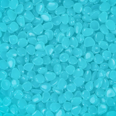 1000PC Glow in The Dark Stones, Luminous Pebbles for Outdoor Decor, Garden, Fish Tank, Walkway, Pathway (Blue)