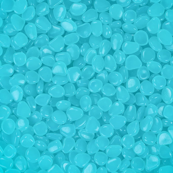 1000PC Glow in The Dark Stones, Luminous Pebbles for Outdoor Decor, Garden, Fish Tank, Walkway, Pathway (Blue)