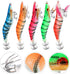 11g 8.5cm Set, 5-Color Pack Angoily Simulated Shrimp Fishing Lures Luminous Plastic Soft Bait with Hooks