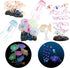 Cayway 6 Pack Aquarium Fish Tank Glowing Simulation Coral Plant Ornaments, Glowing Silicone Mushroom Lotus