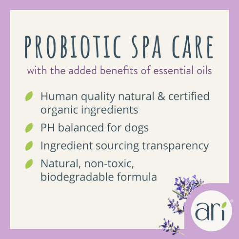 (8 oz) Ari Probiotic Deodorizer Spray for Dogs Lavender & Eucalyptus Scent pH-Balanced, Long-Lasting Freshness