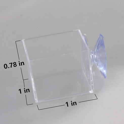 Crapelles 4 Pcs Mini Insect Water Dish, Transparent Plastic Small Reptile Feeding Feeder for Crickets and Worms
