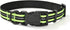 Mile High Life Reflective Dog Collar - Nylon Pet Collar with Buckle, Light Weight Lime Green for Large Dogs (L)