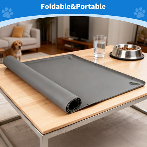 25x36 ALOOF Large Silicone Dog Pee Pad Holder in, Puppy Potty Training Tray with Magnetic Snaps & Raised Edges