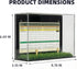 Golf Ball Display Case Stand with Turf Base, for balls from Hole-in-One or Best Score Games with backing to hold the