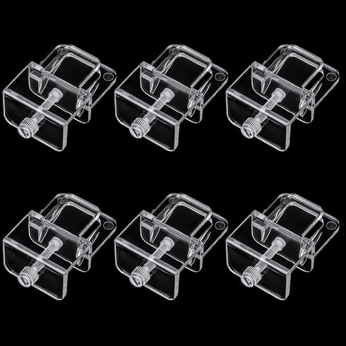 6pcs Aquarium Lid Clips, Fish Tank Top Cover Support Holder for Rimless or Rim Fish Tank