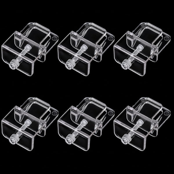 6pcs Aquarium Lid Clips, Fish Tank Top Cover Support Holder for Rimless or Rim Fish Tank