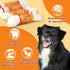 Jungle Calling Chicken Wrap Knotted Bones - 6.5" Pack of 4, Long Lasting Beefhide Treats for Large Dogs