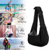 PETLOFT Adjustable Reversible Dog Cat Sling Carrier, Hands-Free Cross Body Carrier for Pets up to 11lb, Black