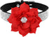 Cute Bling Rhinestone Dog Collar, Fancy Crystal Diamond Glitter Soft Cat Collars for Small Medium Large Dogs, Black2