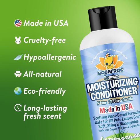 Bodhi Dog Gentle Moisturizing Conditioner - 17 oz - Soothing Plant-Based Formula with Aloe Vera & Jojoba Oil