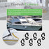 WFCYX 10 30 Amp/10 1" Pcs Electrical Marine Shore Power Cable Clips, S Style Dock Electrical Marine Holders, Hold A