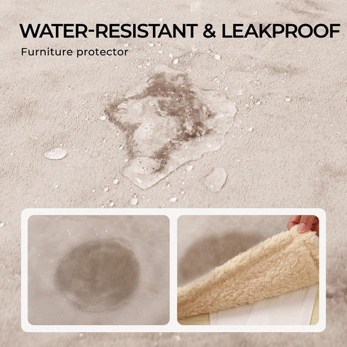 Waterproof Pet Blanket, Liquid Pee Proof Cover for Sofa Bed Couch, Reversible Sherpa Fleece Protector for Small Medium