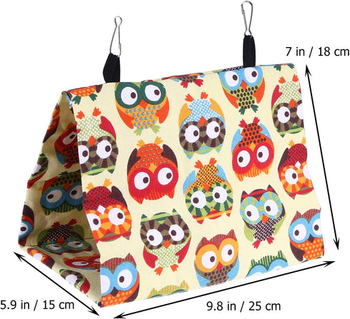 POPETPOP Bird Bed for Cage - Hanging Bird Hammock Snuggle Hut Tent for Parrots, Parakeets, Cockatiels