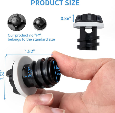 UP2WIN Cooler Drain Plugs, 2 Pack Leak-Proof Caps Compatible with Rtic Orca Yeti's Line of Coolers (Small)