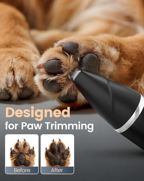 4 1 2000mAh 2-Speed Trimmer PAPMINI in Dog Grooming Kit for Thick Hair, Heavy Duty Dog Clippers for Grooming, Low Noise