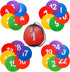 24 Pack 9 Inch 6 Okllen Poly Vinyl Spot Markers, Floor Dots Non-Slip Rubber Agility Dots, Flat Field Cones Circles