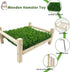 FlidRunest Wooden Rat Foraging Toys, Artificial Grass Foraging Mat for Rats, Safe Rats Enrichment Toys Activities